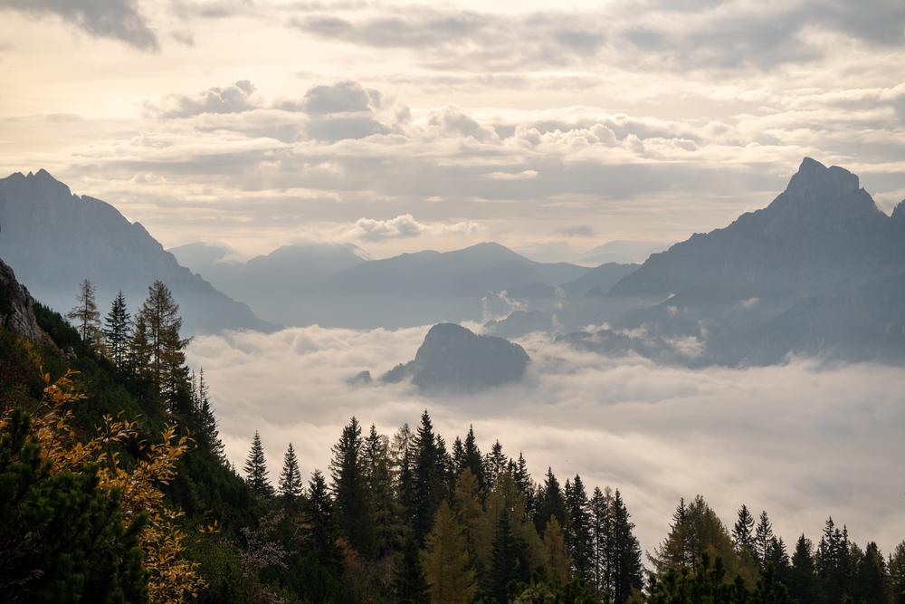 Sea of fog over the Admont valley, Austria
