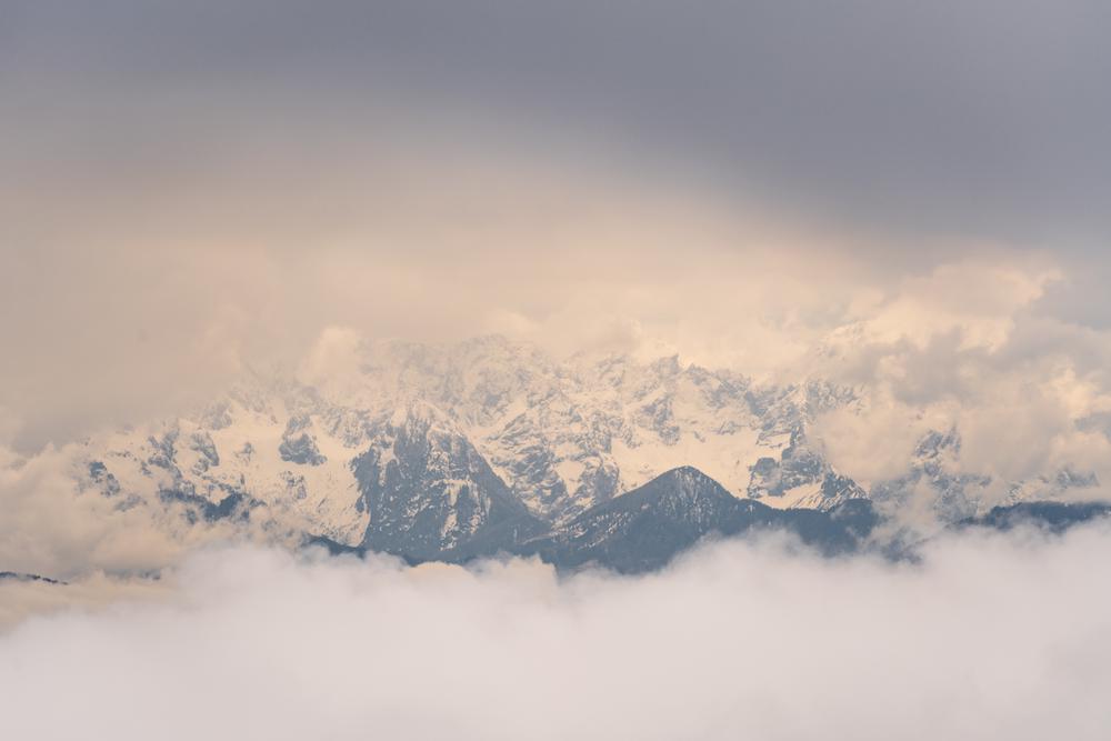 Storms raging in the Karawanken, Austria