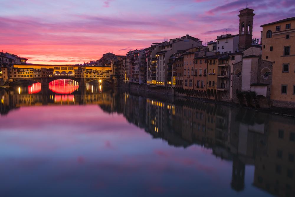 Burning sunrise in Florence