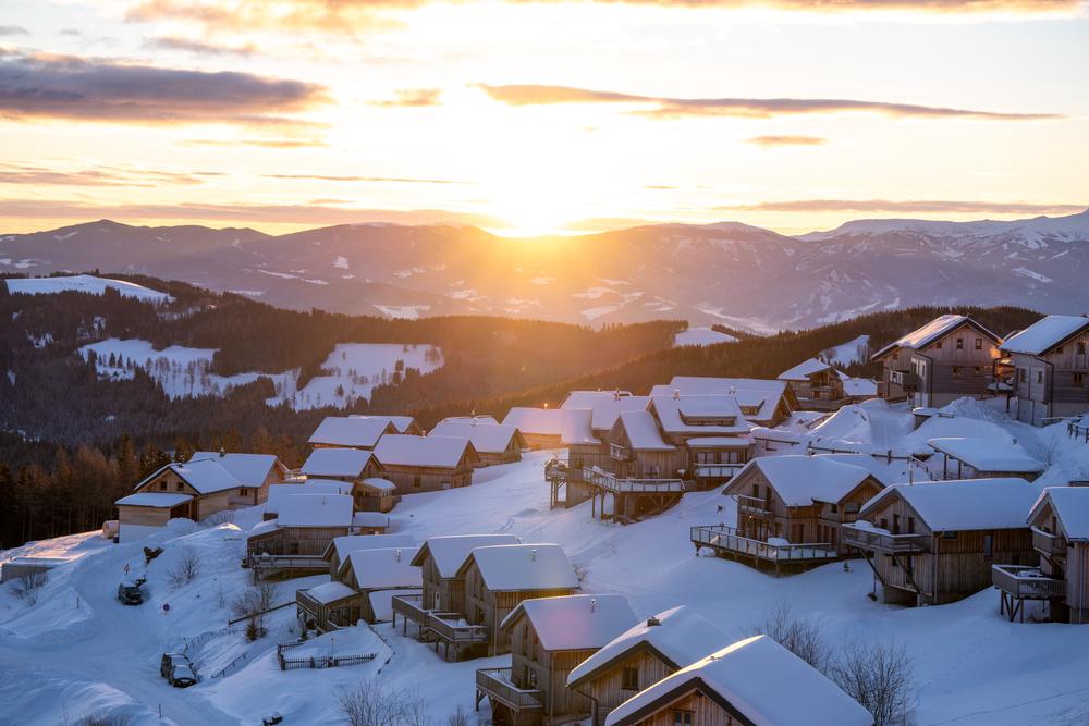 Klippitztorl winter sunrise, Carinthia, Austria