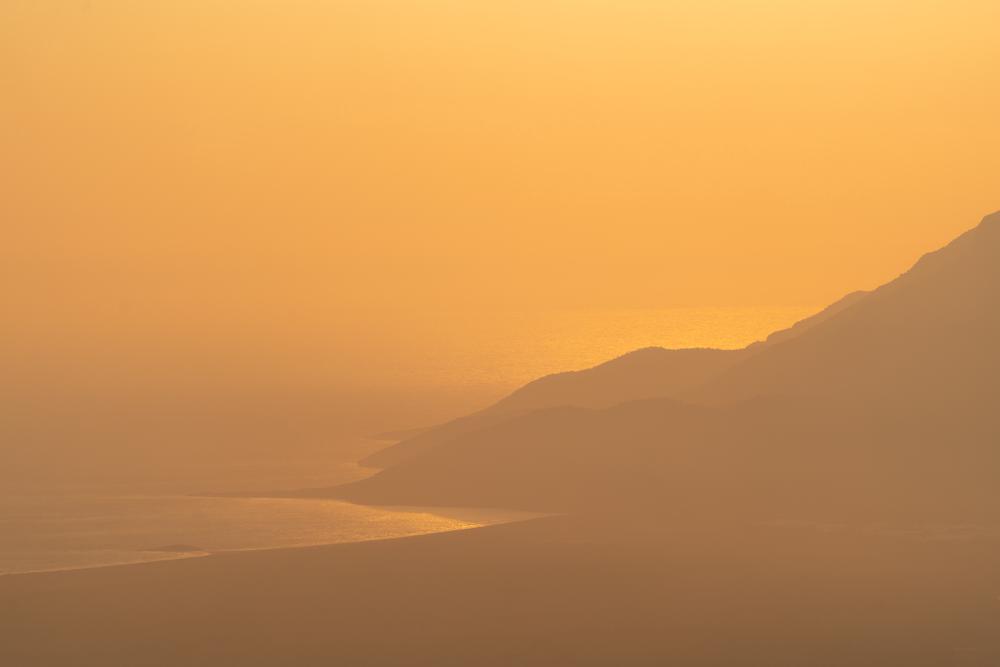 Warm hazy sunset, Patara Beach, Turkey