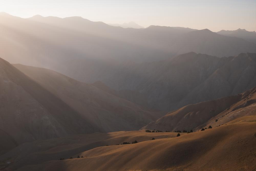Sunrise in Kyrgy mountains