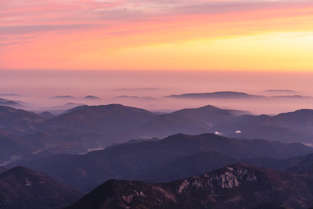 Schneeberg sunrise, Austria