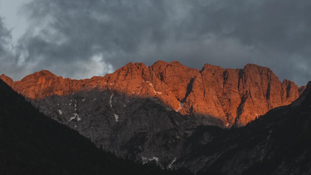 Triglav National Park Alpenglow, Slovenia