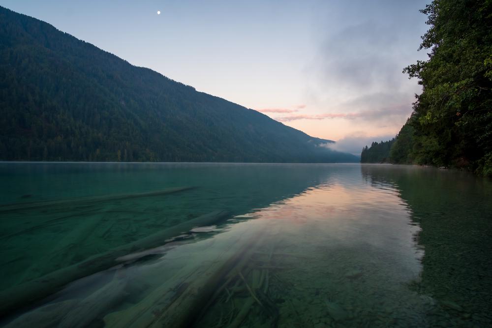 Sunrise at lake Weissensee, Carinthia, Austria